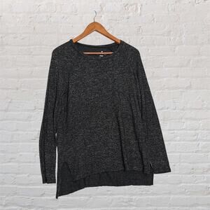 American‎ Eagle Soft Sexy Plush Sweater Small Dark Heather Gray Hi Low Small